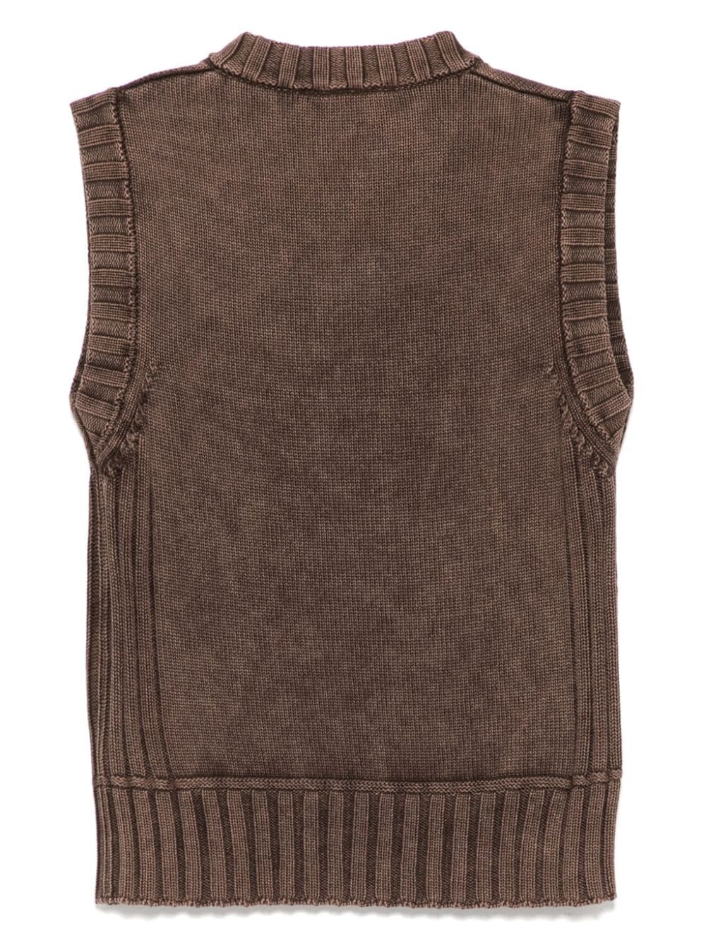 rib knit vest - 2