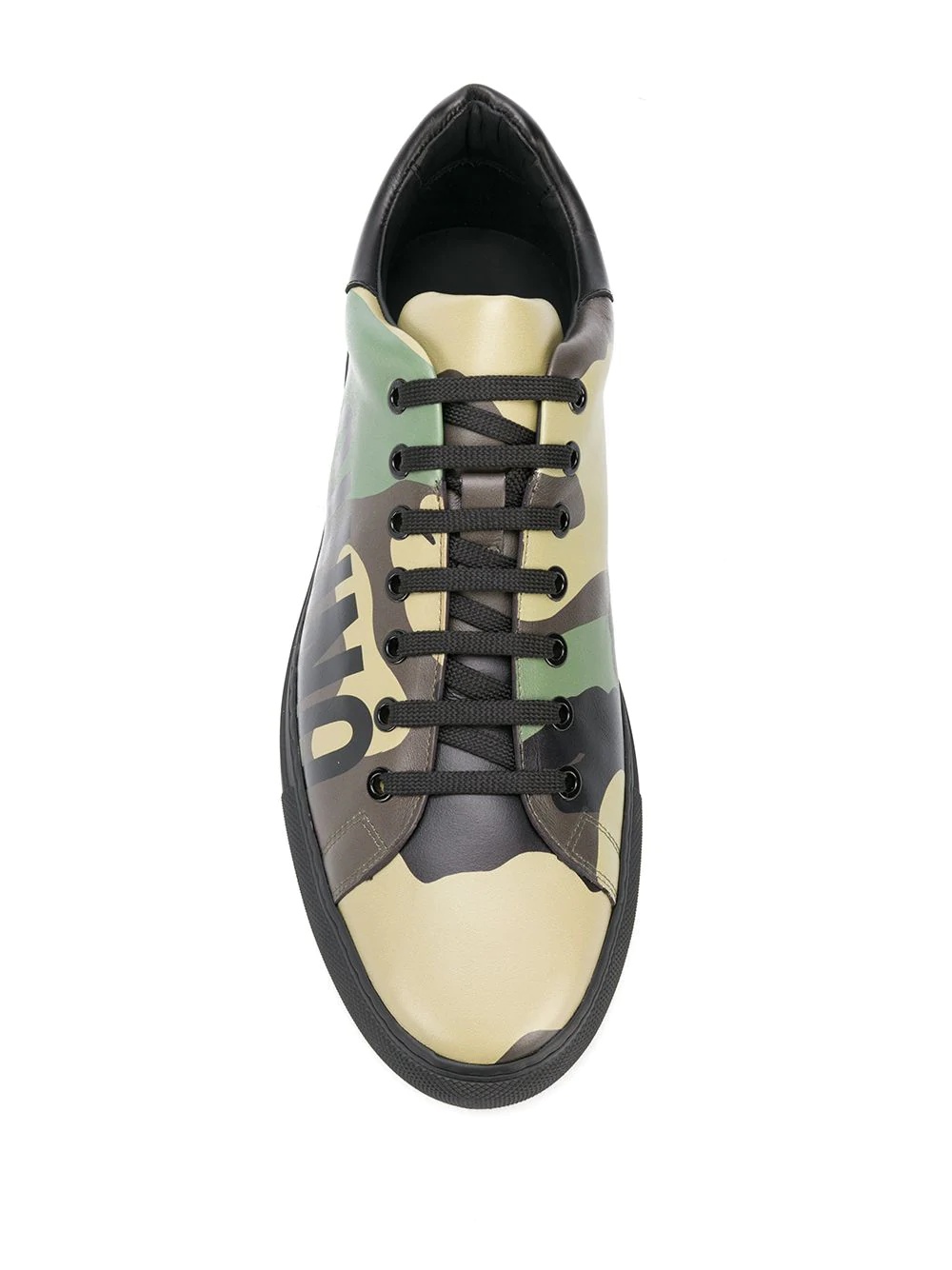 camouflage-print logo sneakers - 4