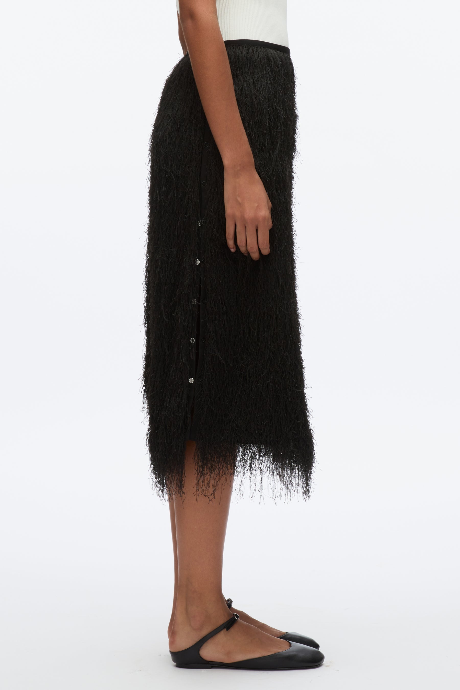 Fringe Slip Skirt - 3