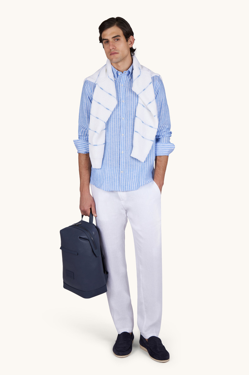 Paul & Shark SOFFIO LINEN SHIRT WITH STRIPED PATTERN outlook