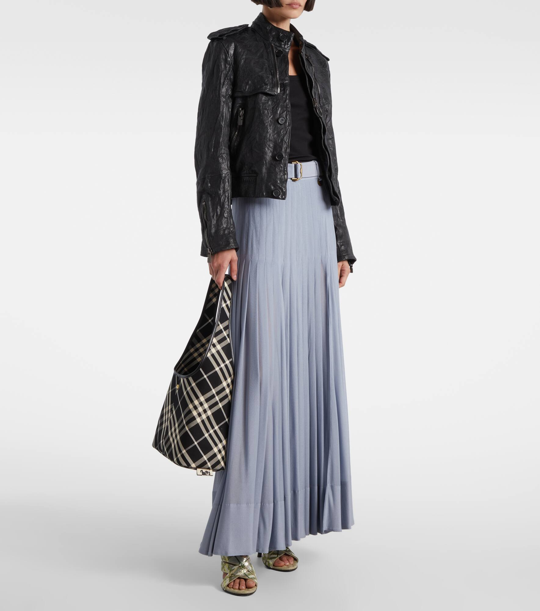 Belted pleated maxi skirt - 2