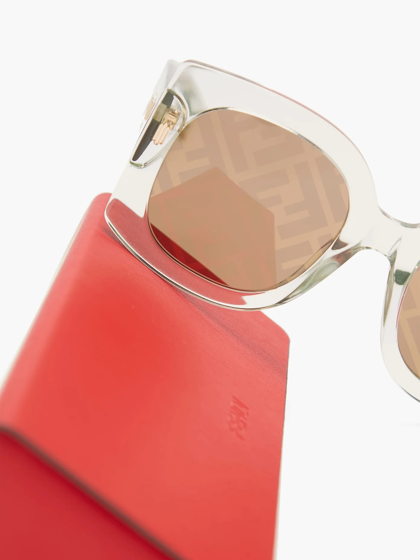 FF-logo square acetate sunglasses - 4