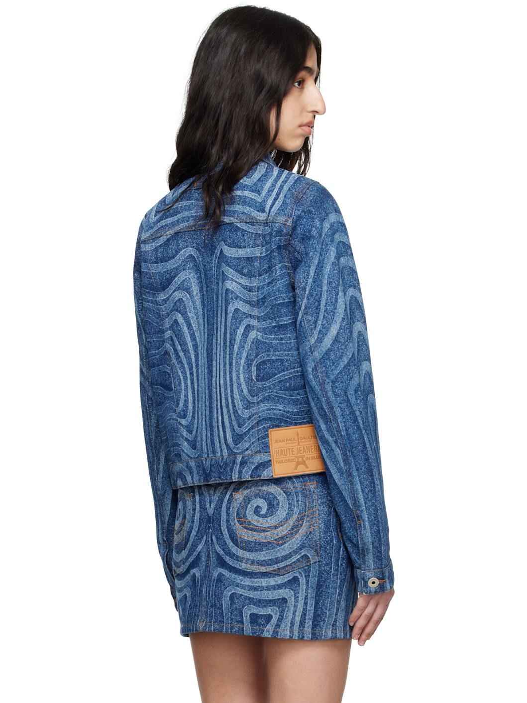 Blue Spiral Denim Jacket - 3