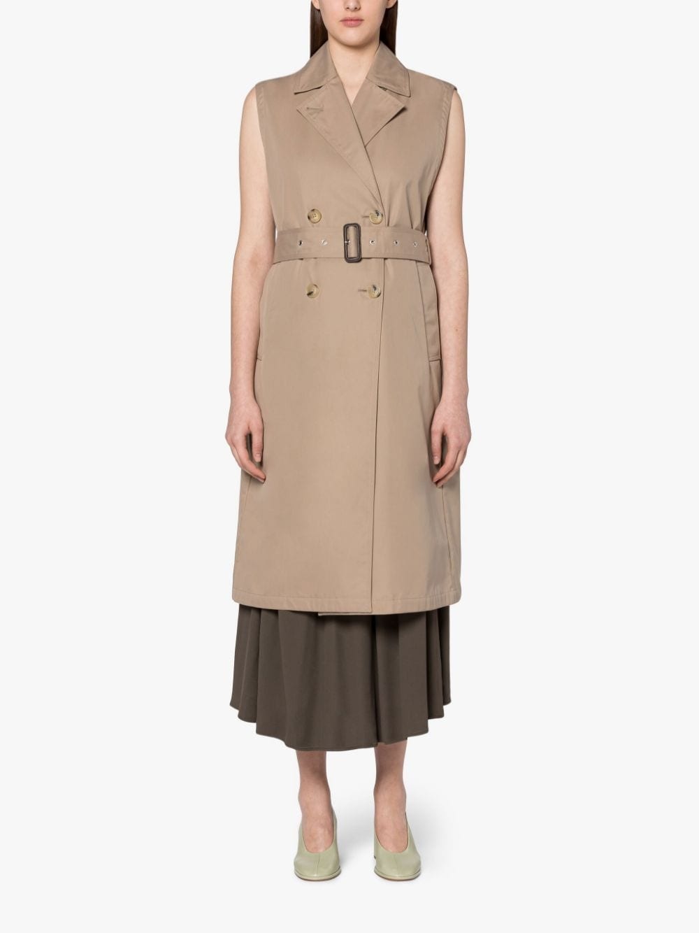 APLINA SAND SLEEVELESS TRENCH COAT | LMT-015 - 3
