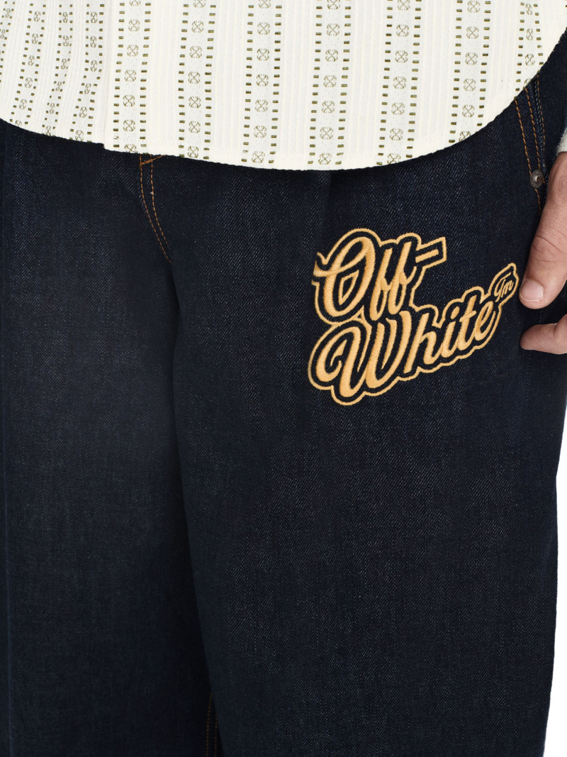 90s Logo Baggy Tapered Jeans 5