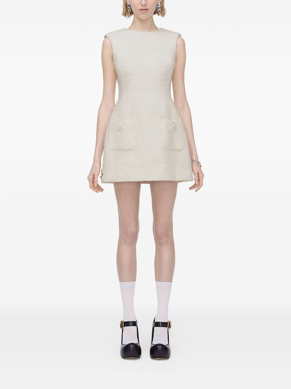 tweed pocket mini dress - 2