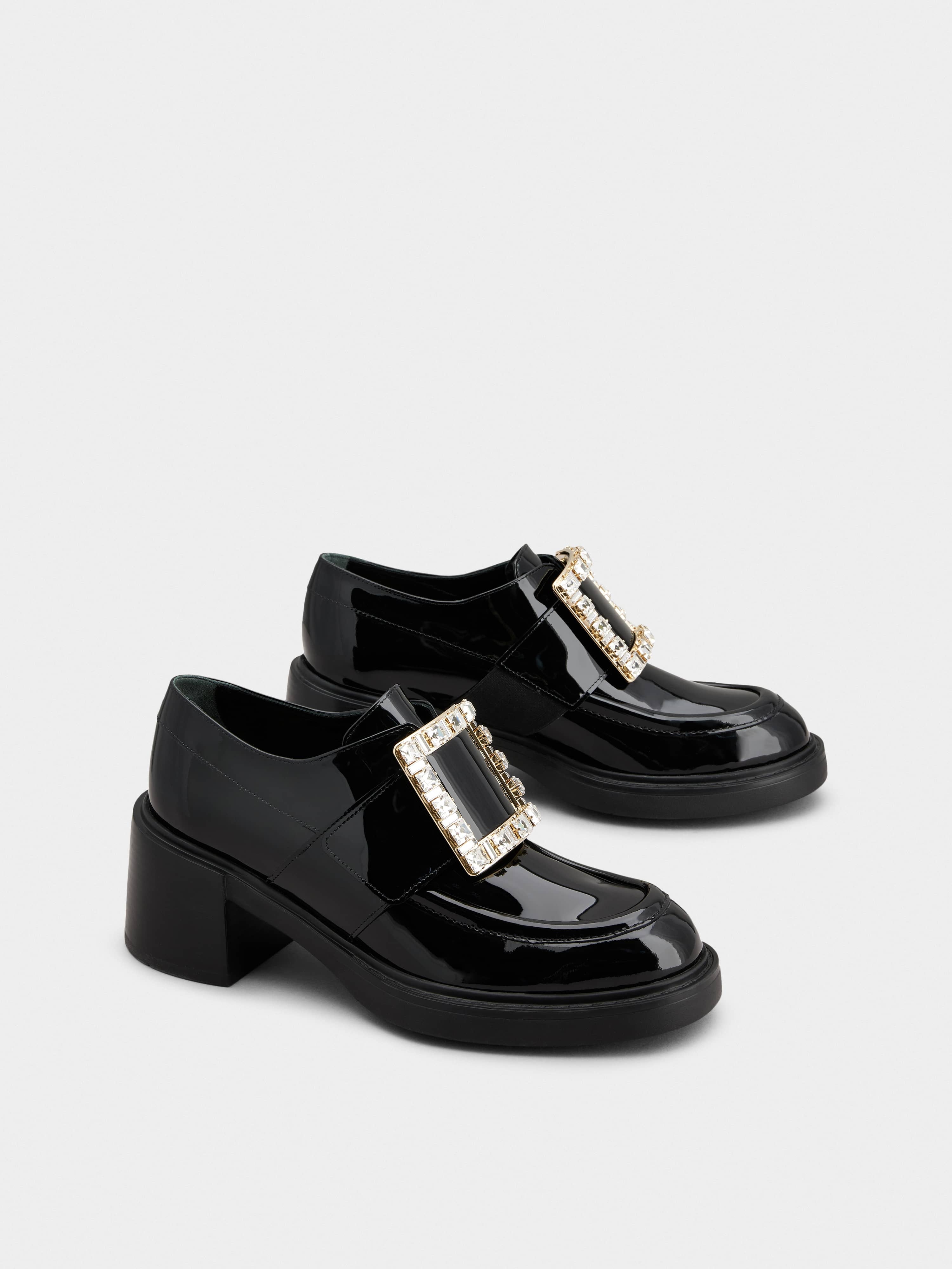 Viv' Rangers Rhinestone Buckle Loafers in Patent Leather - 2