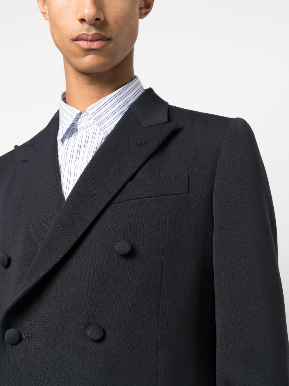 wool double-breasted blazer - 5