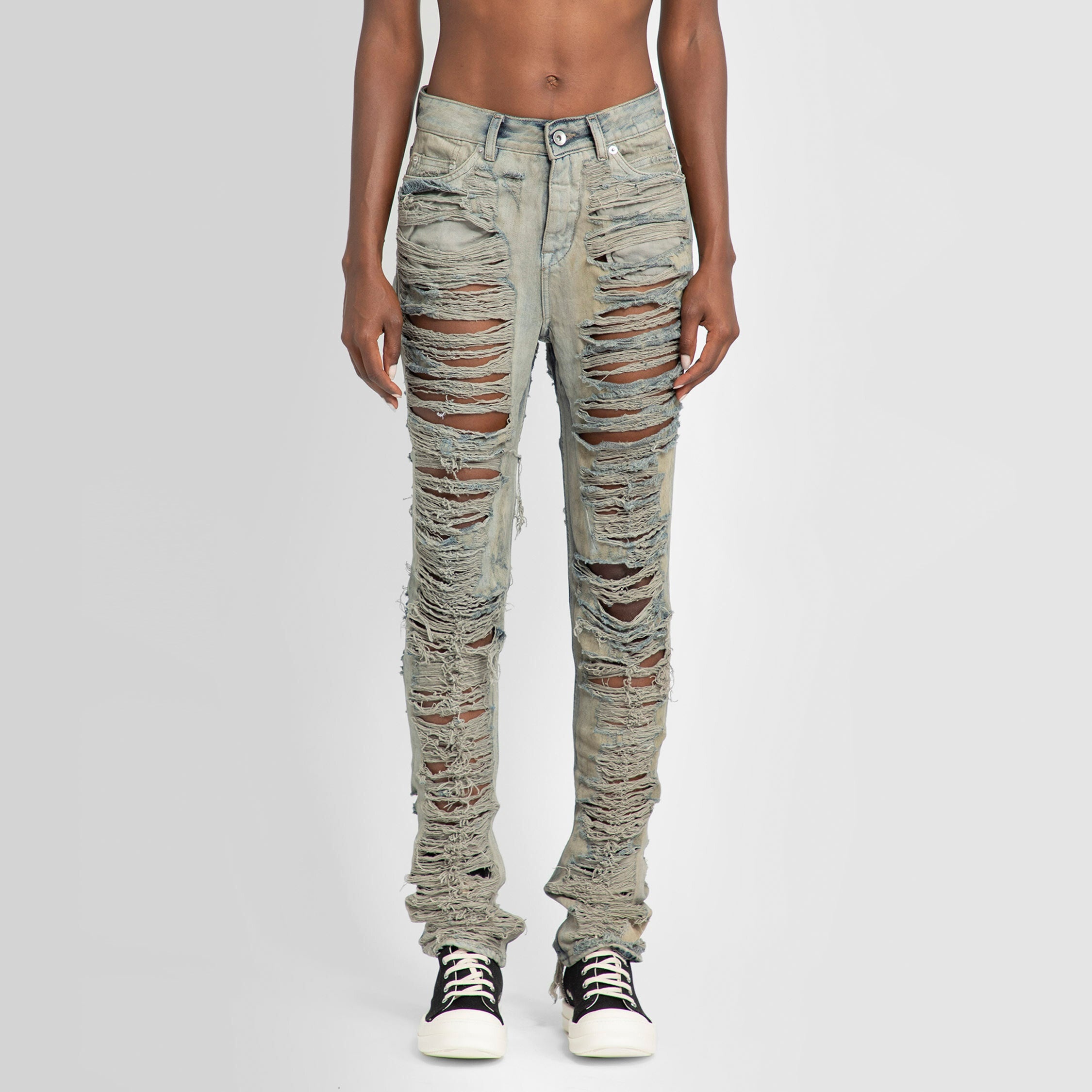 RICK OWENS WOMAN GREY JEANS - 7