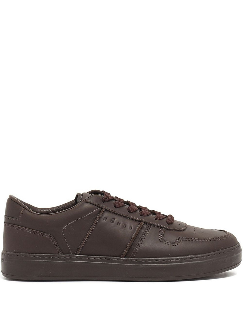leather lace-up sneakers 1