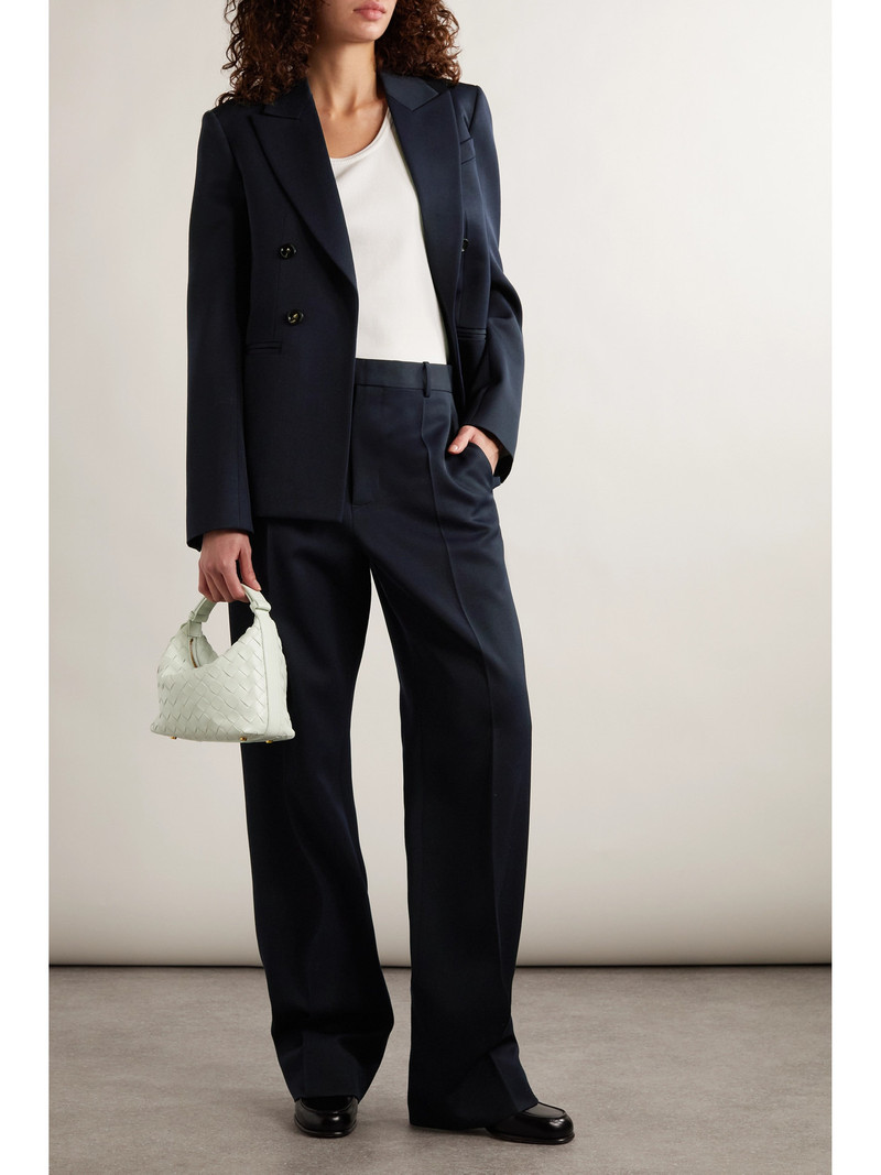 Bottega Veneta Grain De Poudre Wool Straight-leg Pants outlook