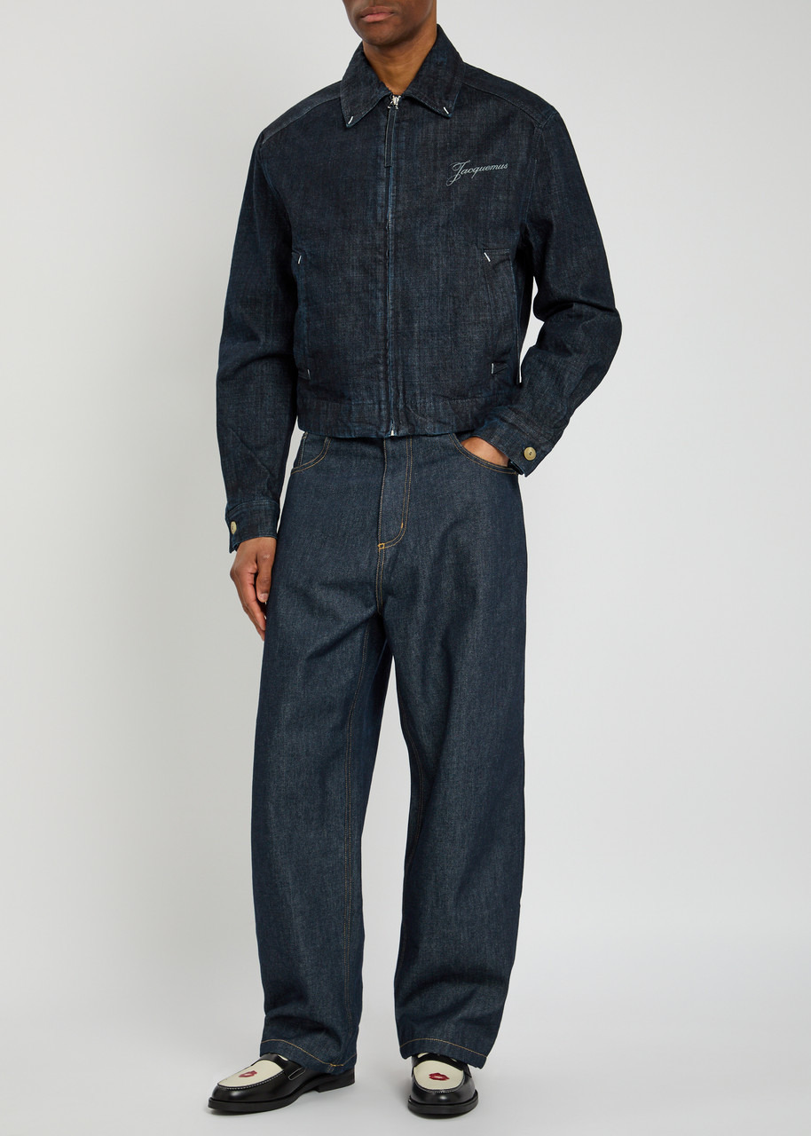 Jacquemus La Veste De-nîmes Crocodile-effect Canvas Jacket - 4
