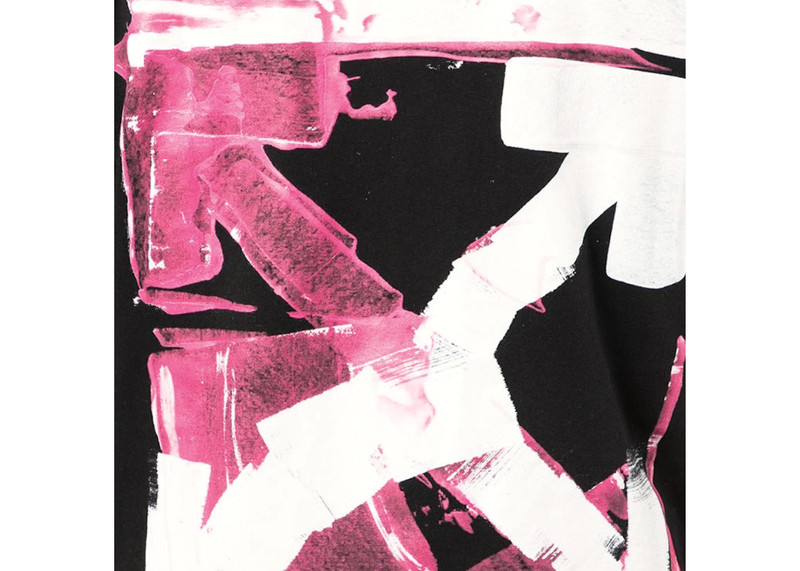 Off-White OFF-WHITE Pink Acrylic Arrow Slim Tee Black outlook