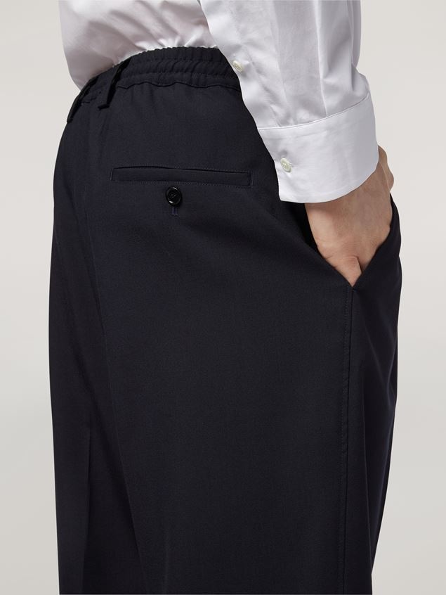 COOL WOOL PANTS WITH PUCKERED WAIST AND SOFT LEG - 4