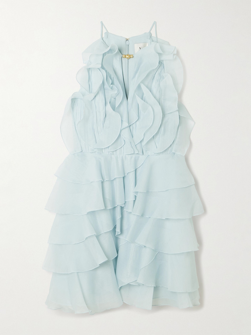 Cleo Embellished Ruffled Organza Mini Dress 1