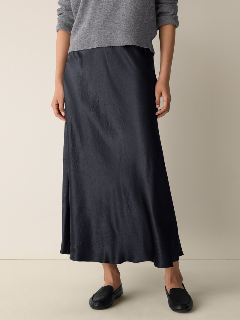 Textured Satin Slip Skirt 3