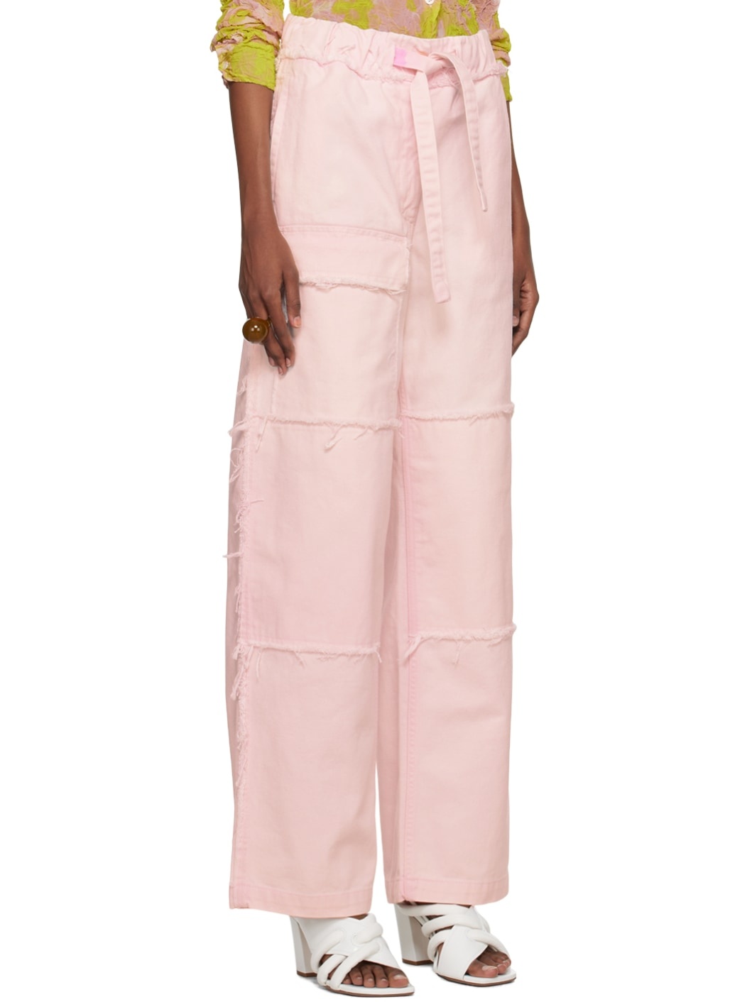 Pink Fringe Jeans - 2