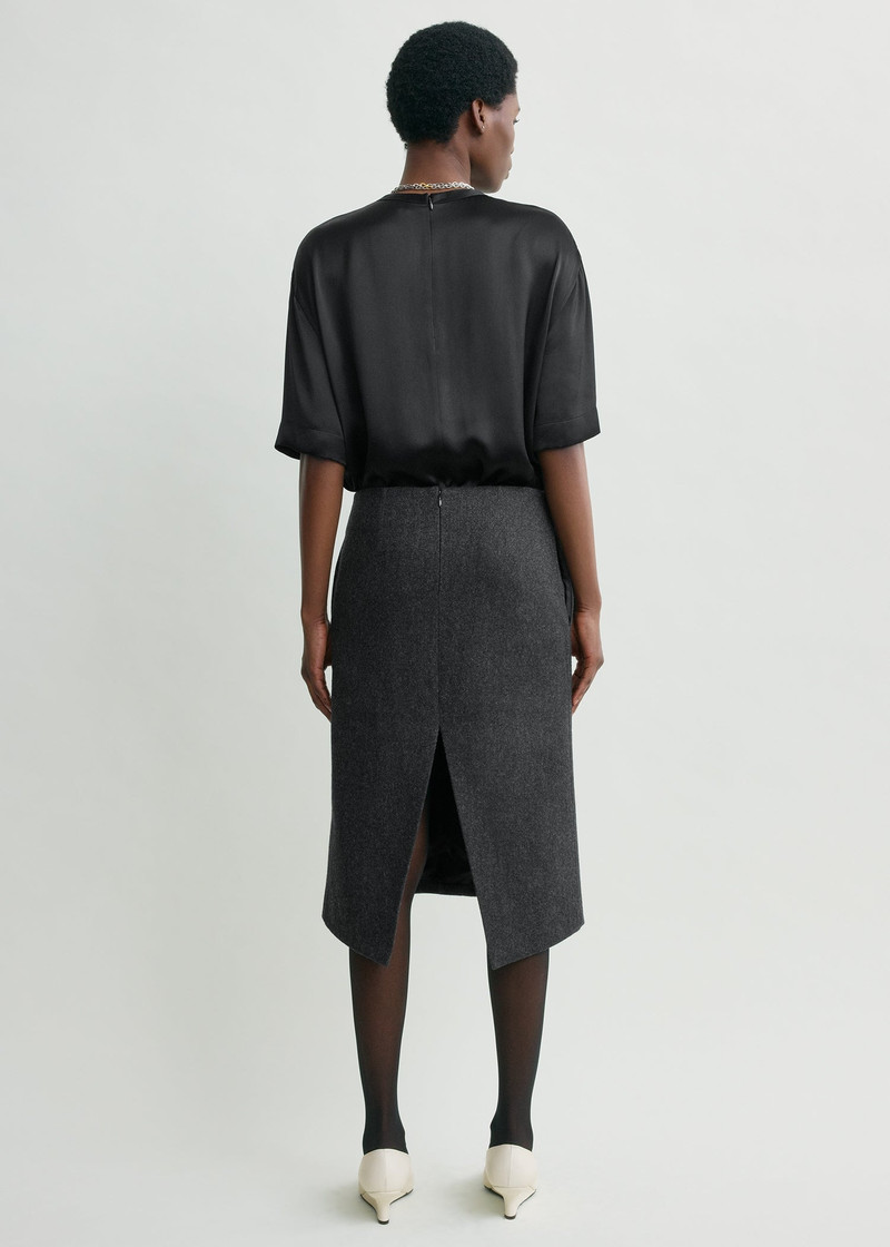 Twill suit skirt charcoal 4