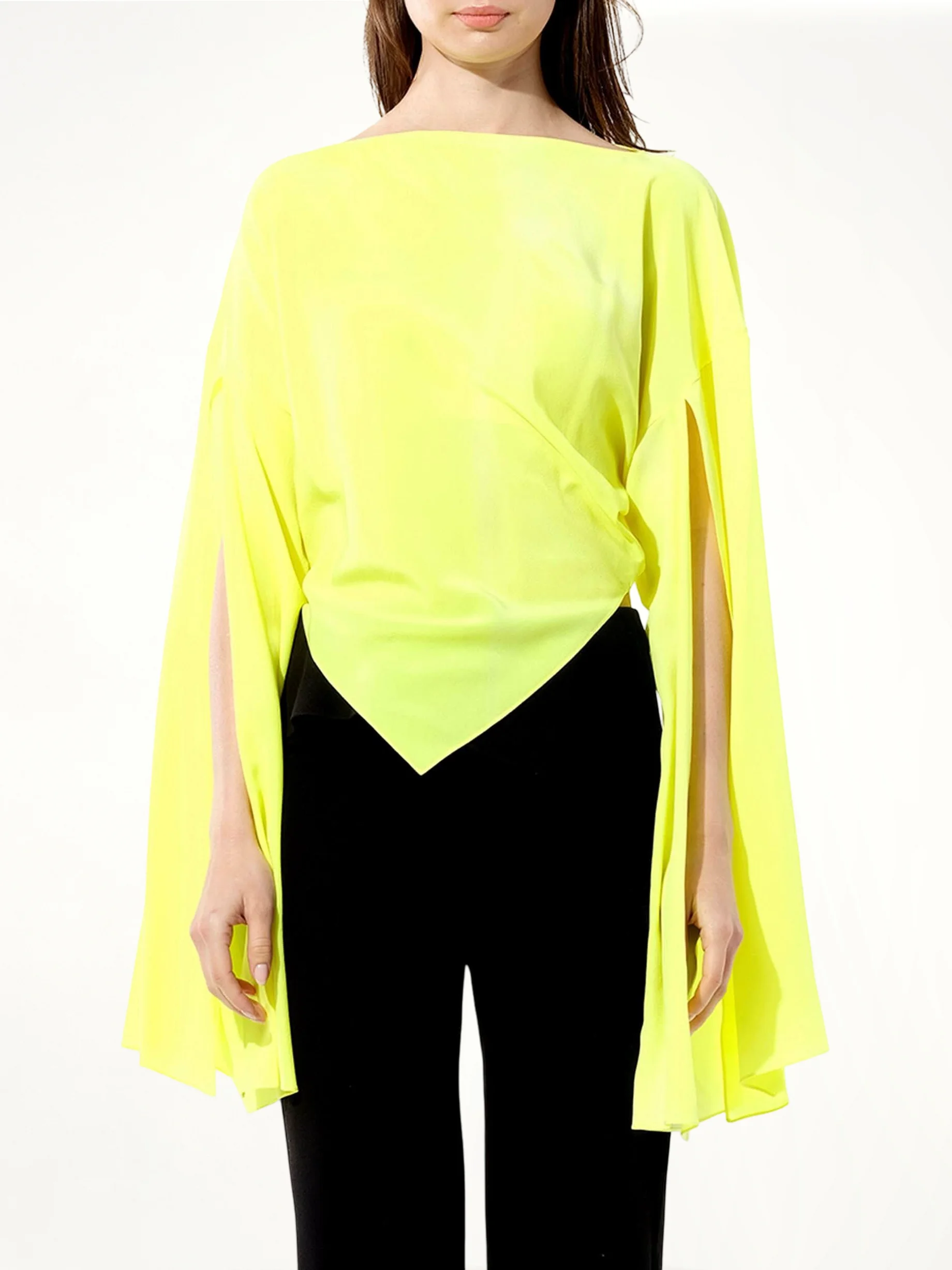 Crepe Top in Yellow - 1