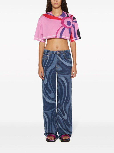 PUCCI Marmo-print straight-leg jeans outlook