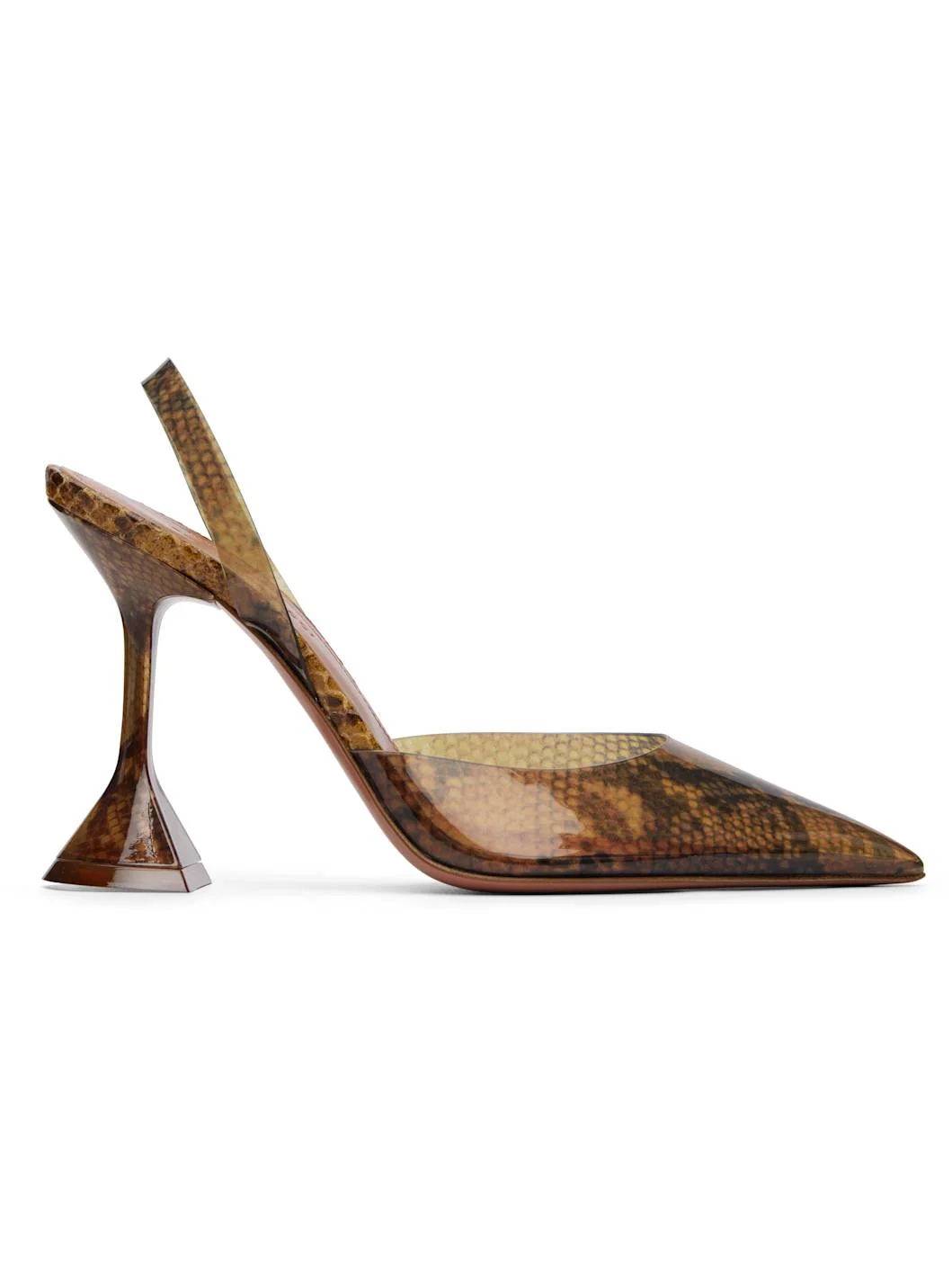 Brown Holli Glass Sling 95 Heels - 1
