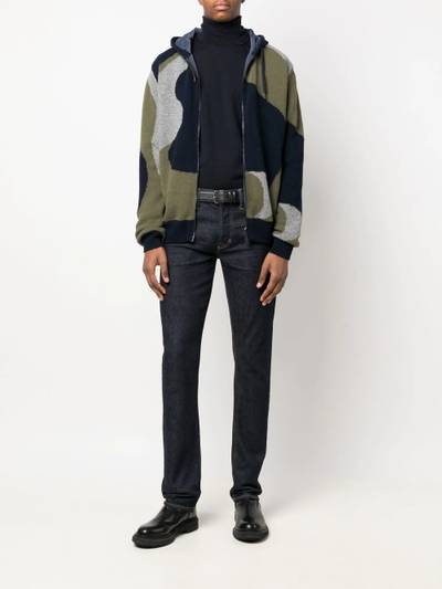 Herno intarsia-knit bomber jacket outlook