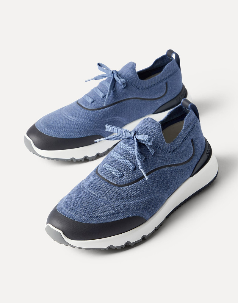 Techno cotton knit runners with heat-bonded details 4
