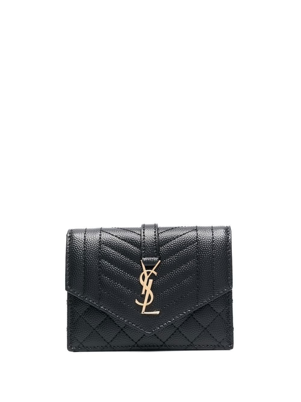 YSL logo-plaque quilted purse - 1