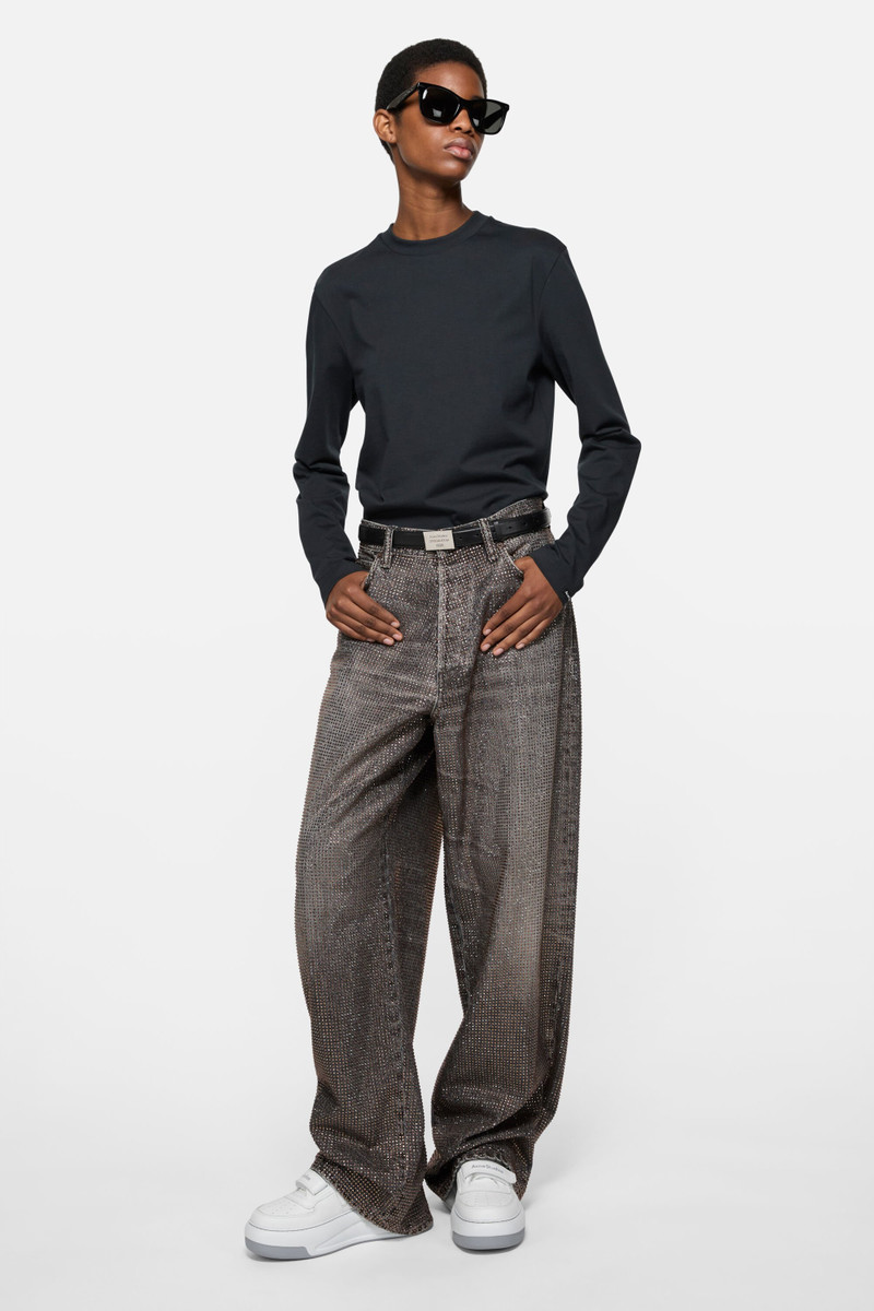 Acne Studios Leather Velcro Sneakers - Grey/optic white outlook