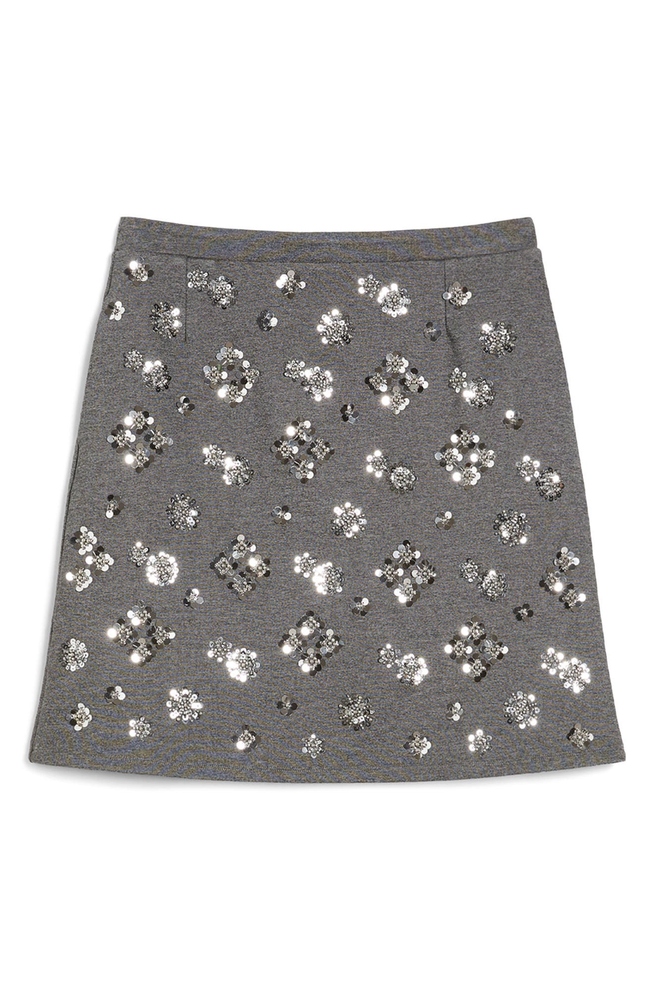 Weekend Max Mara Monza Sequin Miniskirt in Medium Grey at Nordstrom - 3