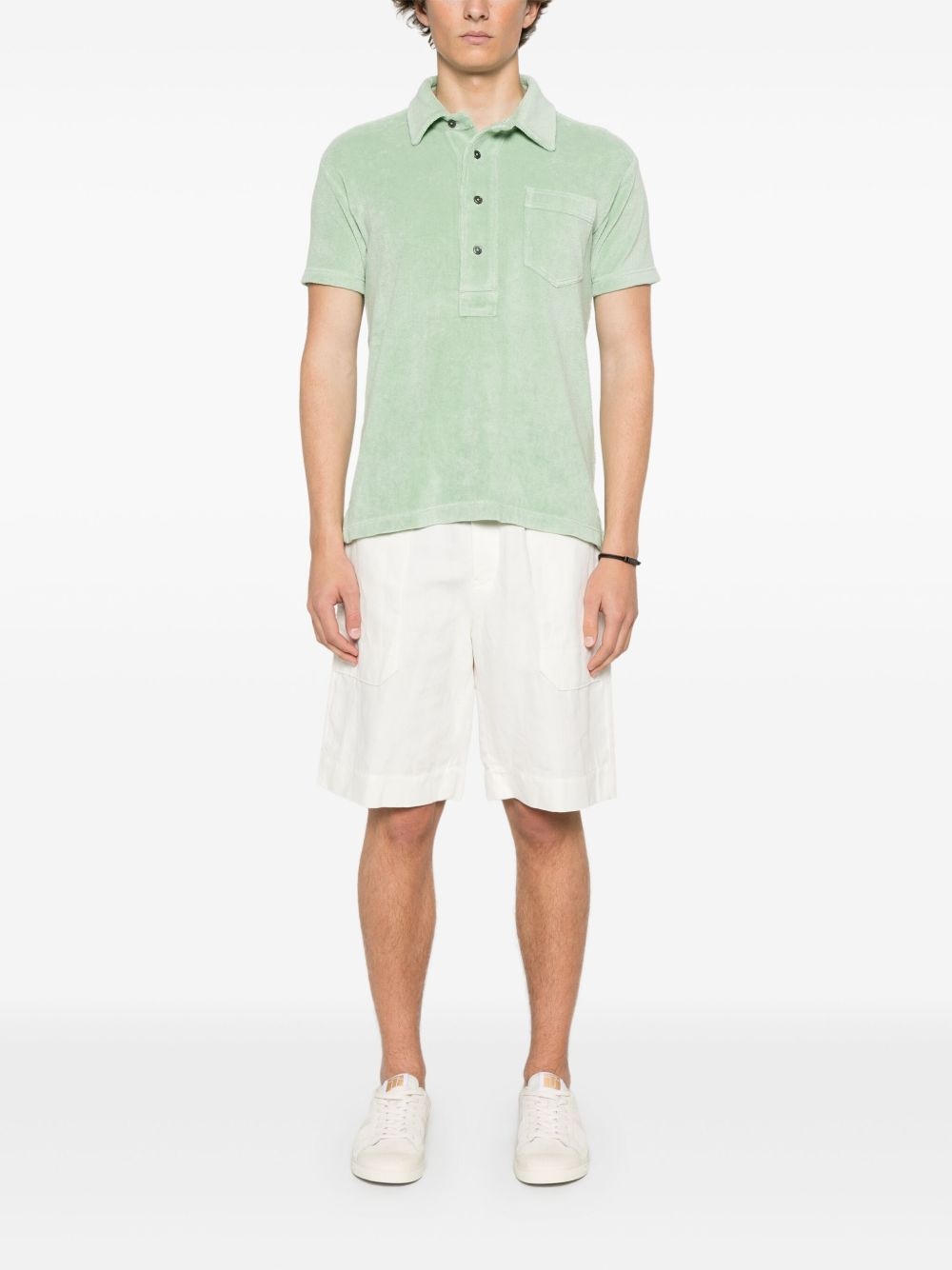 towelling short-sleeve polo shirt - 2