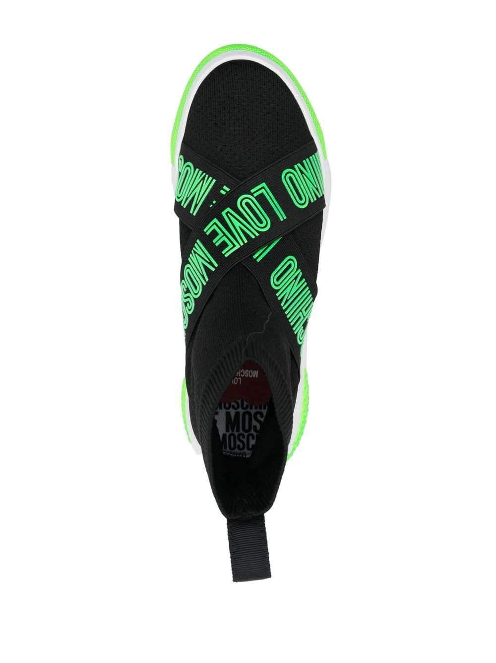 logo-strap high-top sneakers - 4