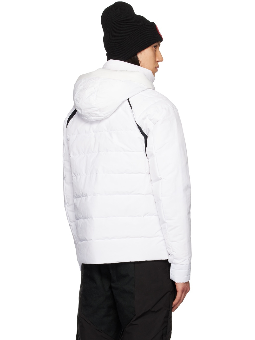 White Hybridge Base Down Jacket - 3