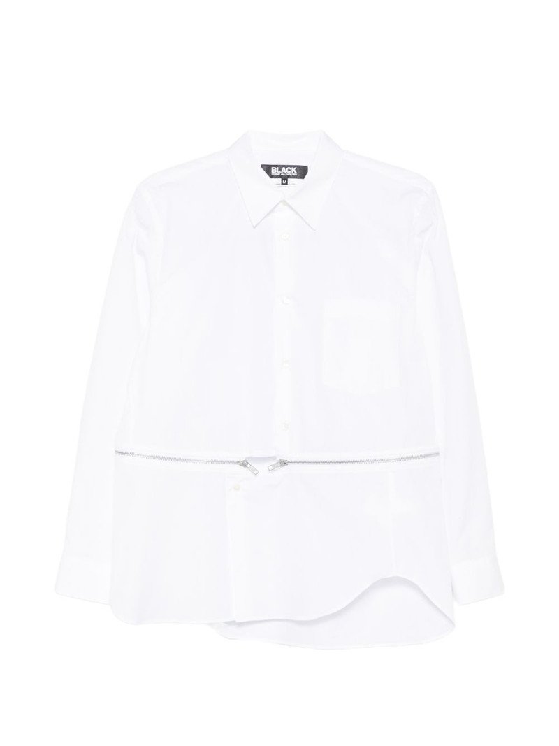 zip-detail asymmetric shirt 1