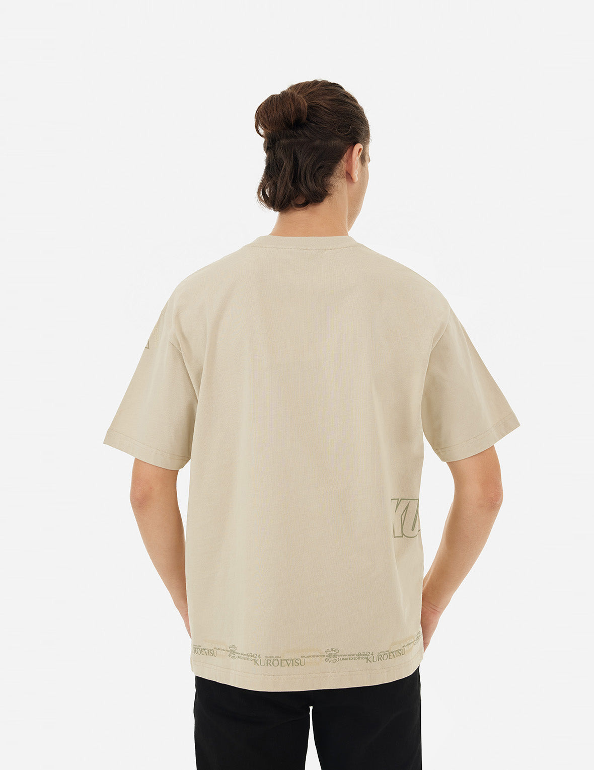 Logo and Slogan Print Fashion Fit T-Shirt - 6