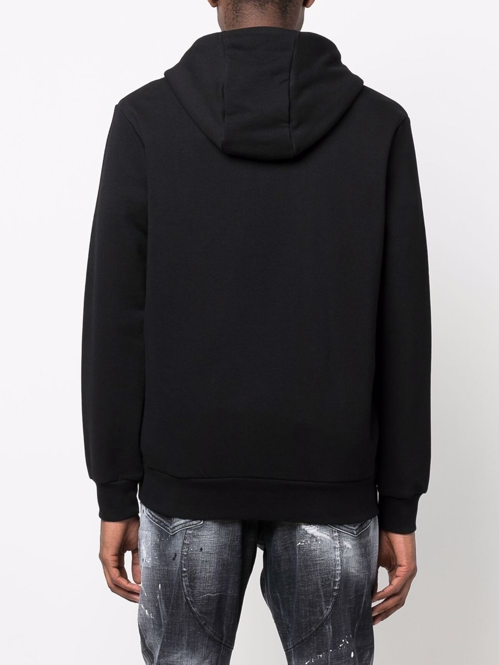 zip-fastening logo-patch hoodie - 4