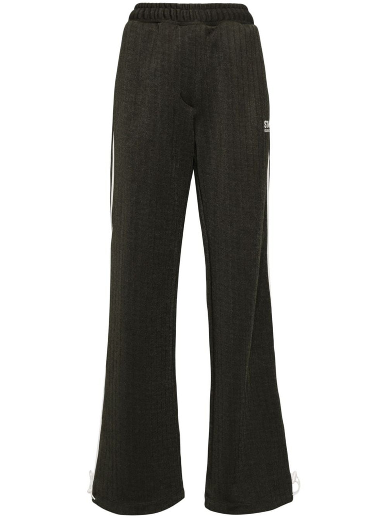 striped logo printed track pants 1