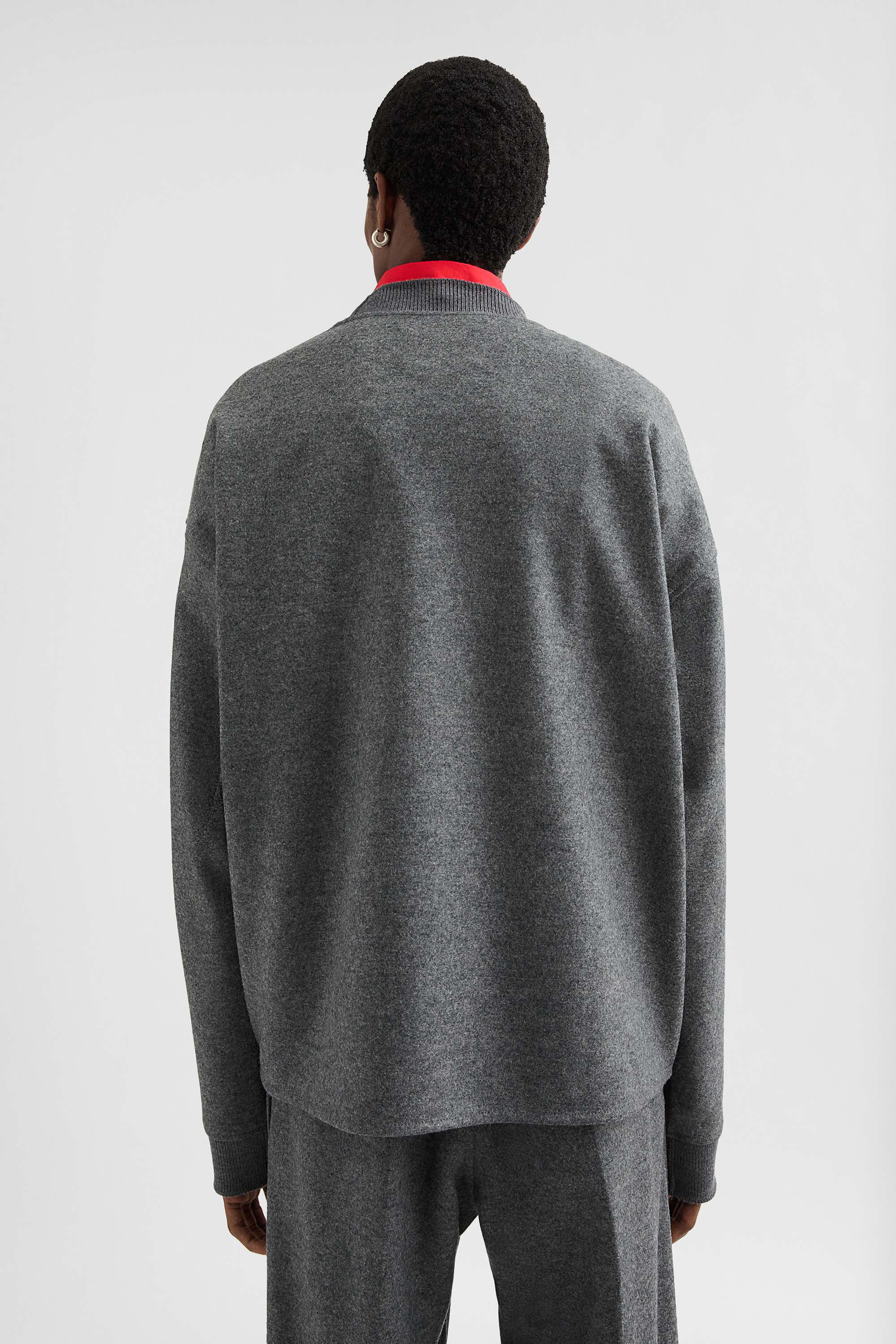 Wool Melton Crew-Neck Sweatshirt - 6