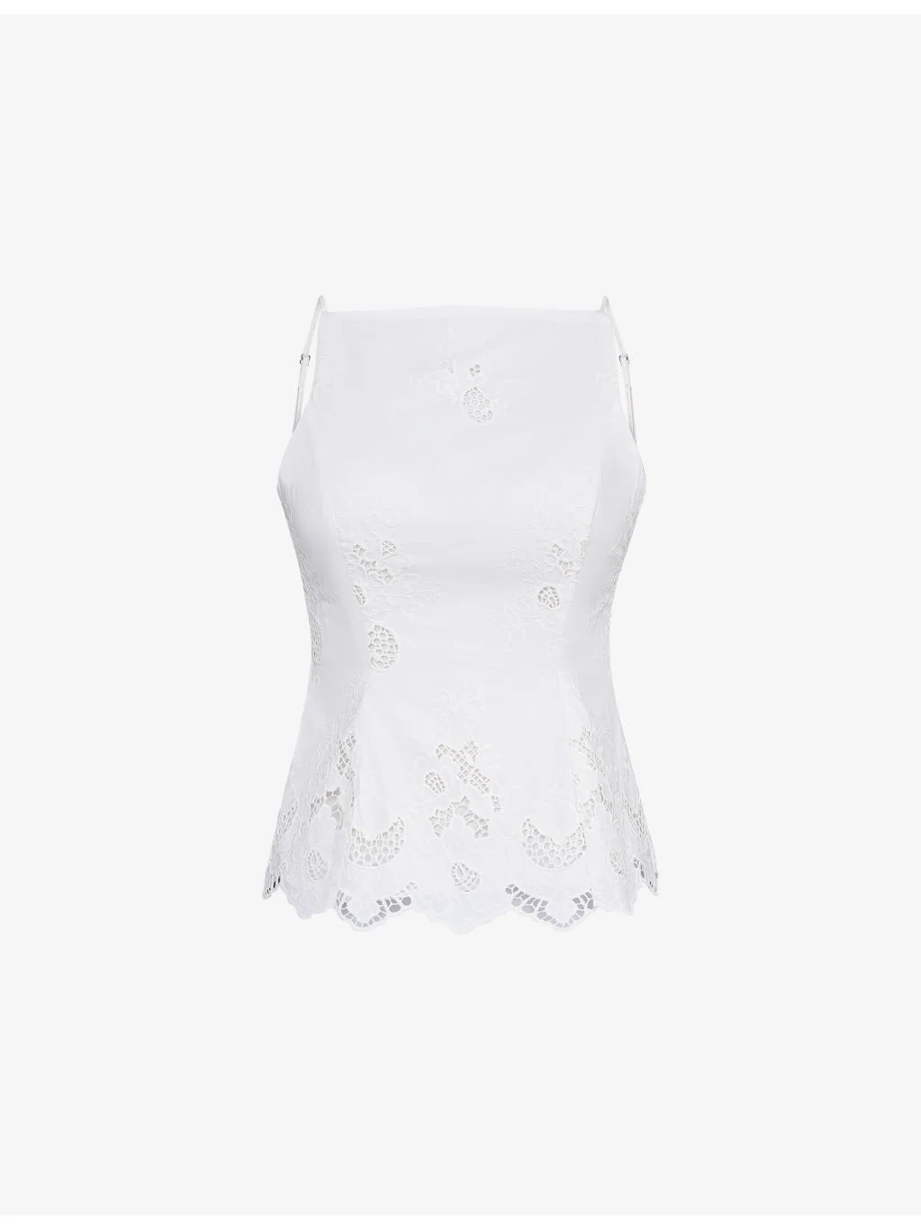 Nolia Bow-Back Broderie Cotton Top - 1