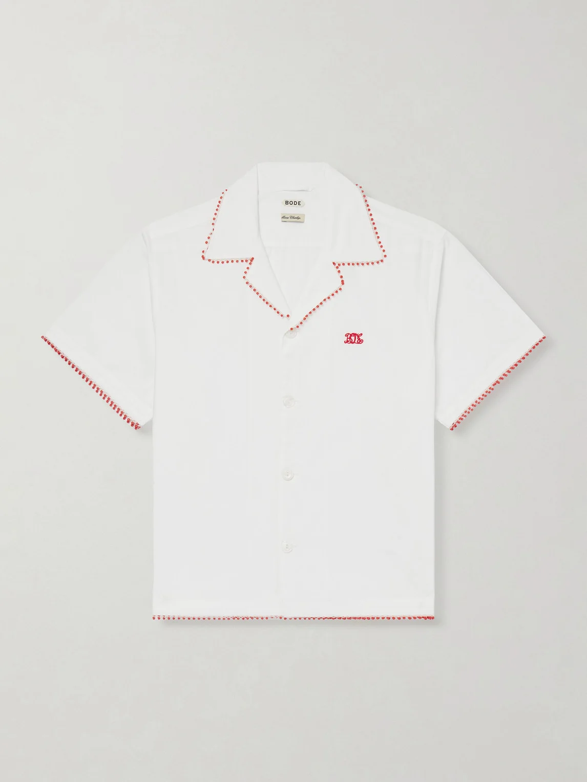 Redbud Camp-Collar Logo-Embroidered Cotton Shirt - 1