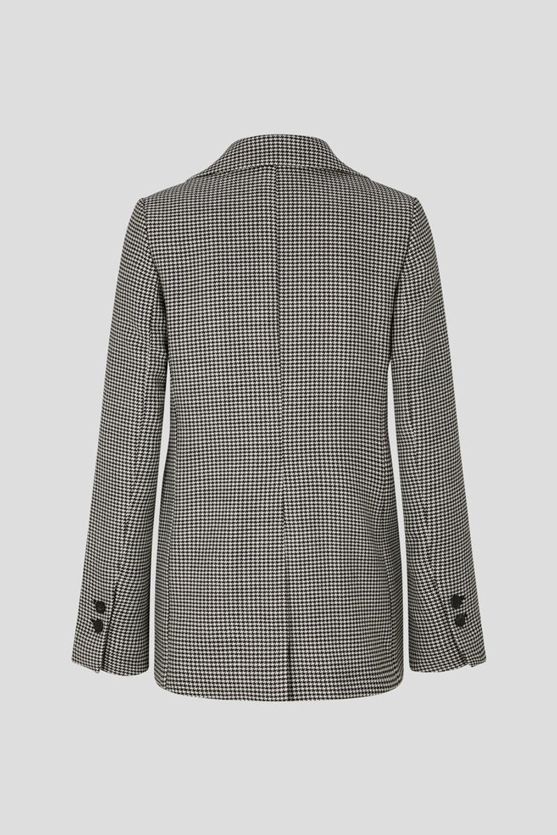 BOGNER Svea New wool blazer in Black/White outlook