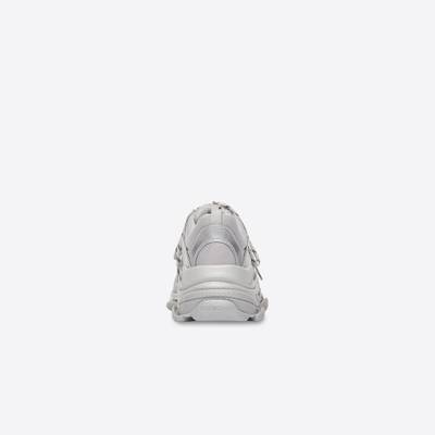 BALENCIAGA Men's Triple S Sneaker in Silver outlook