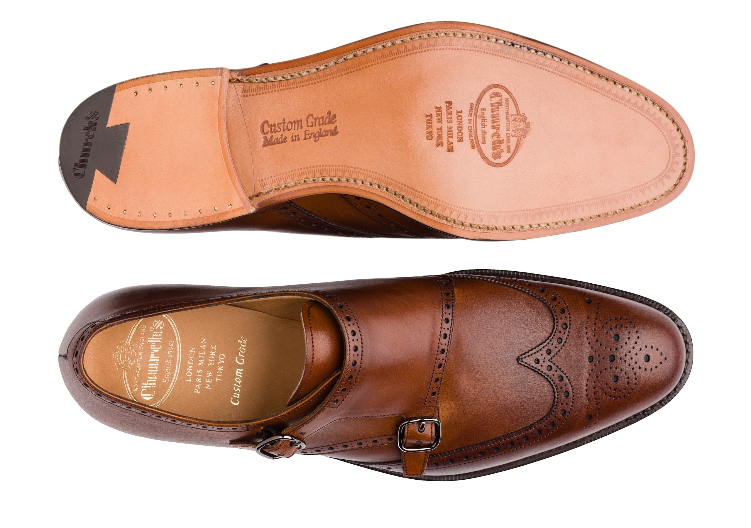 Chicago
Calf Leather Monk Strap Brogue Walnut - 3