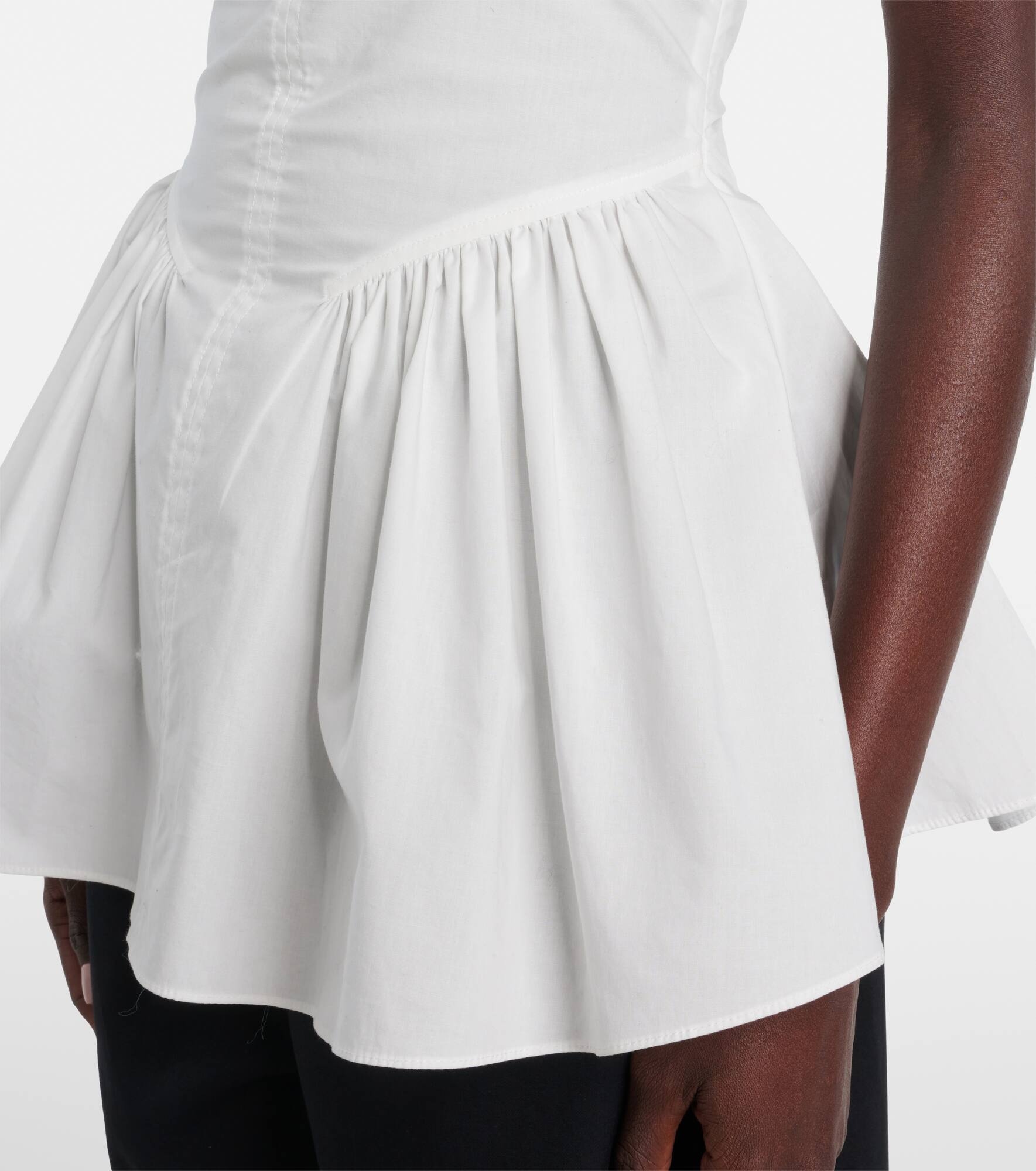 White Label Bader cotton-blend poplin top - 5