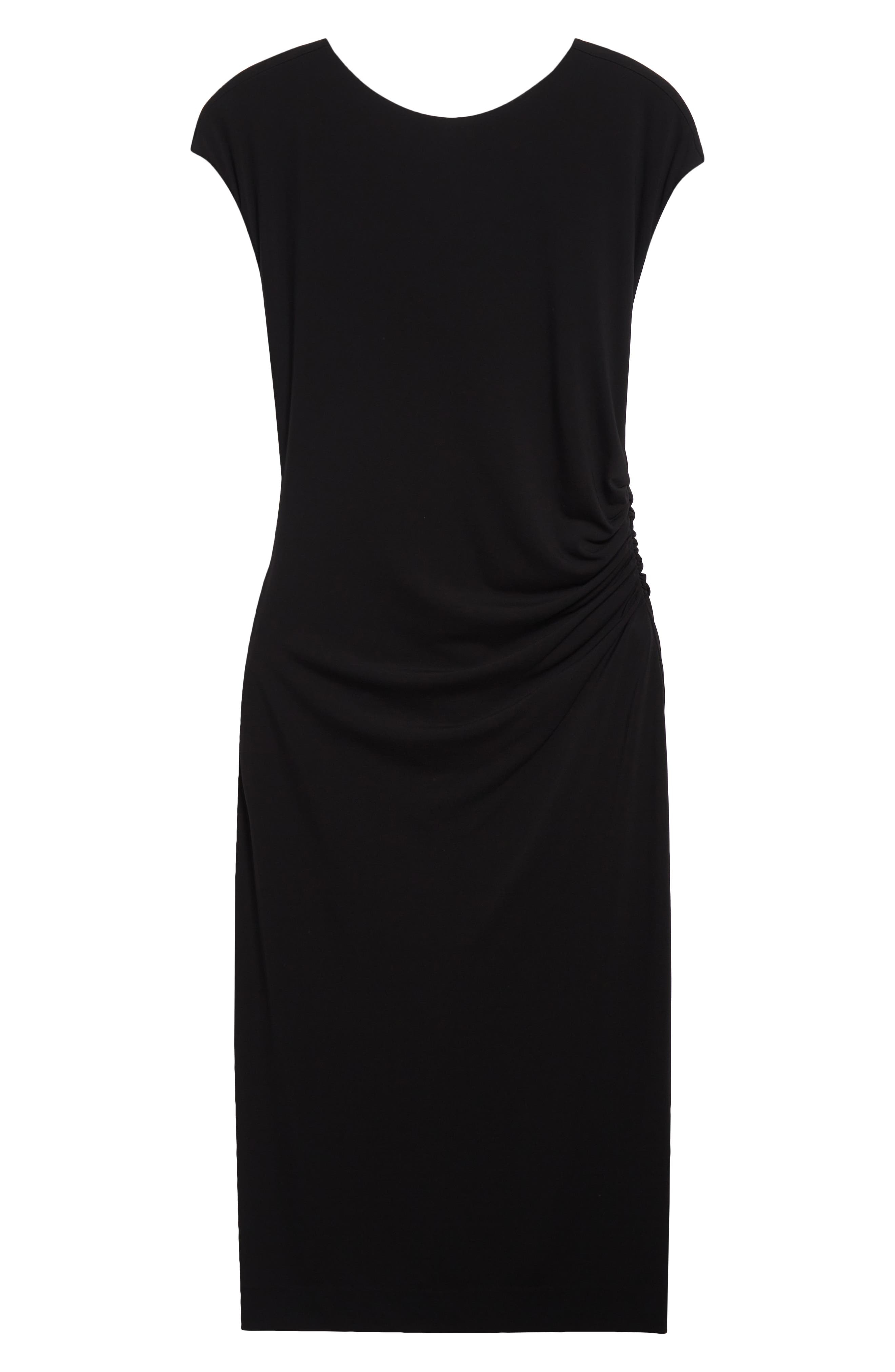Emporio Armani Ruched Sheath Dress in Solid Black at Nordstrom - 5