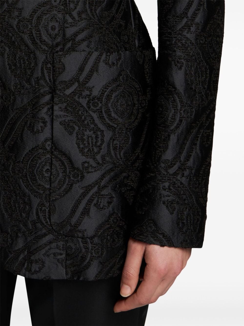 silk jacquard blazer - 4
