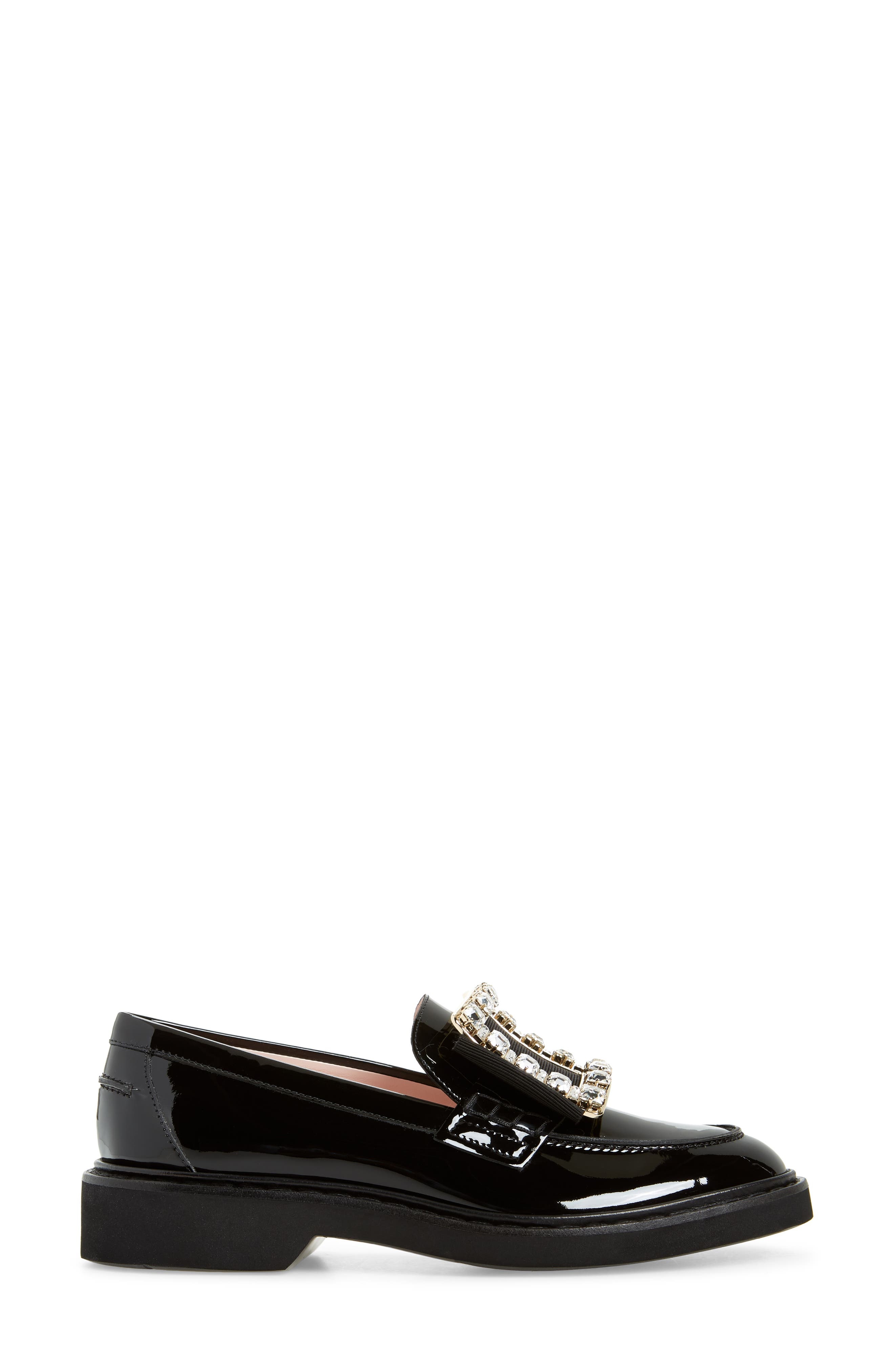 Roger Vivier Viv Rangers Crystal Buckle Loafer in Black/Crystal at Nordstrom - 3