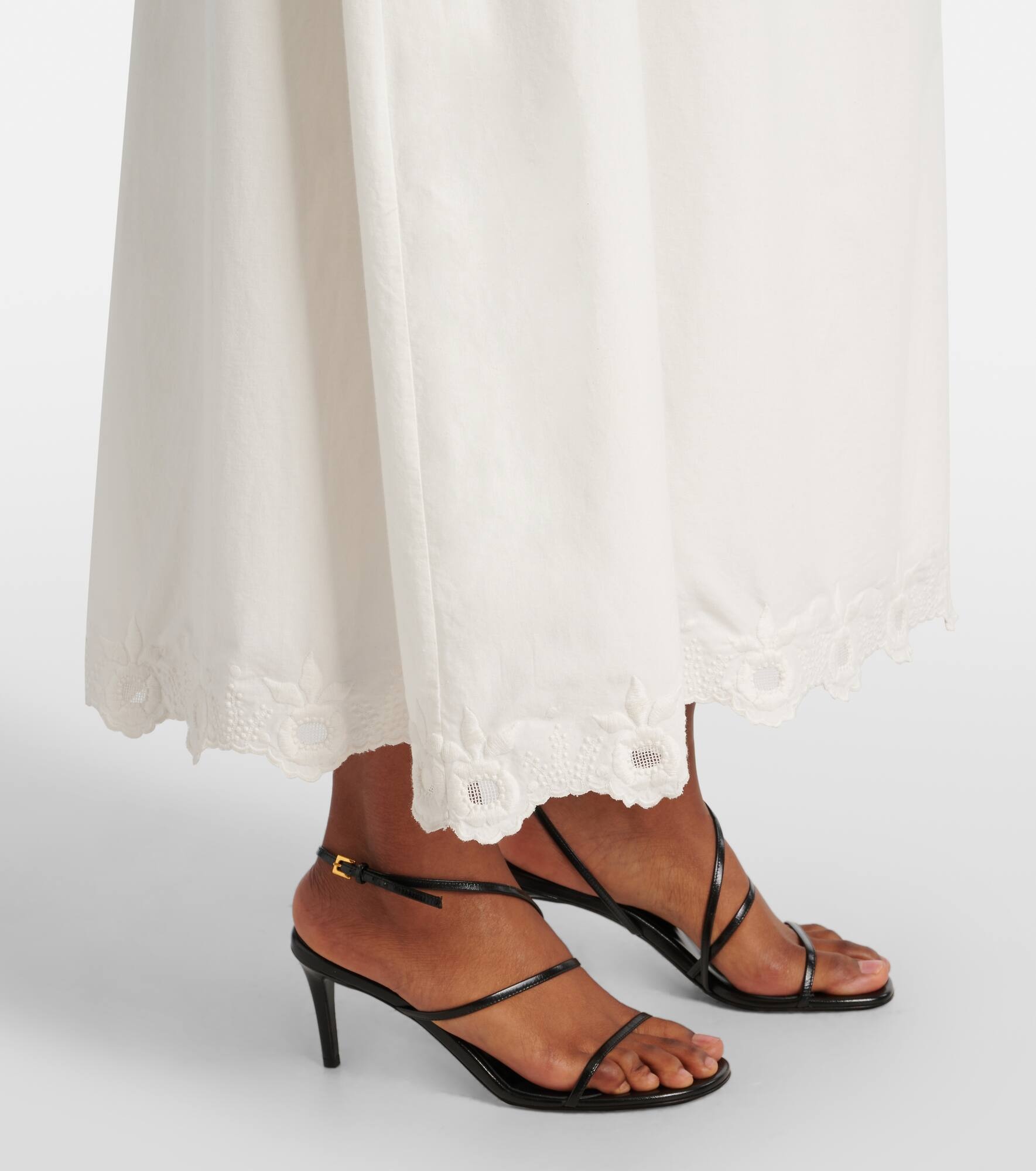 Antoinette embroidered cotton maxi skirt - 5