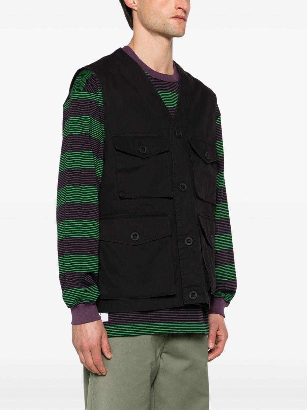 Unity logo-patch cotton gilet - 3