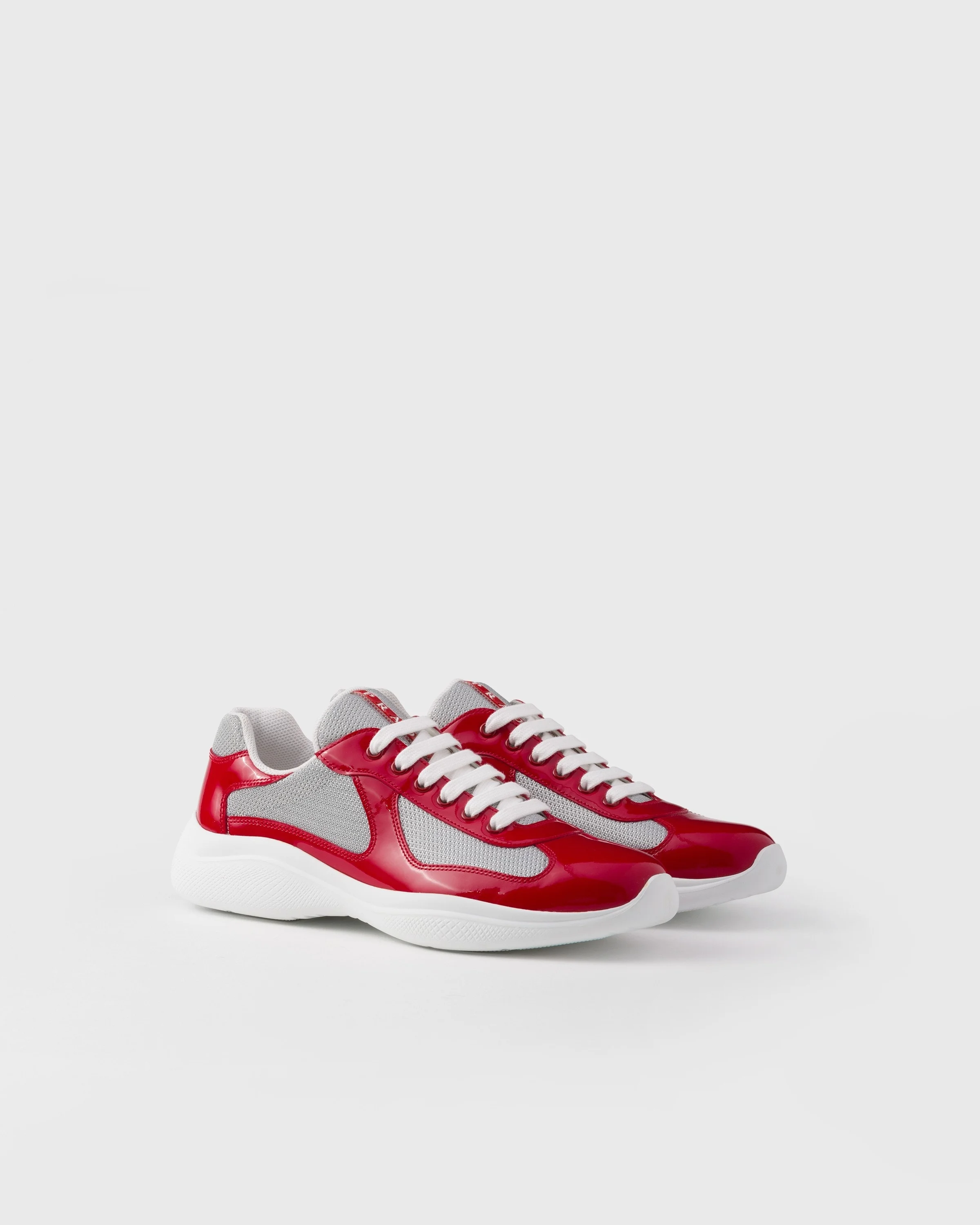 Patent leather and technical fabric Prada America's Cup sneakers - 1